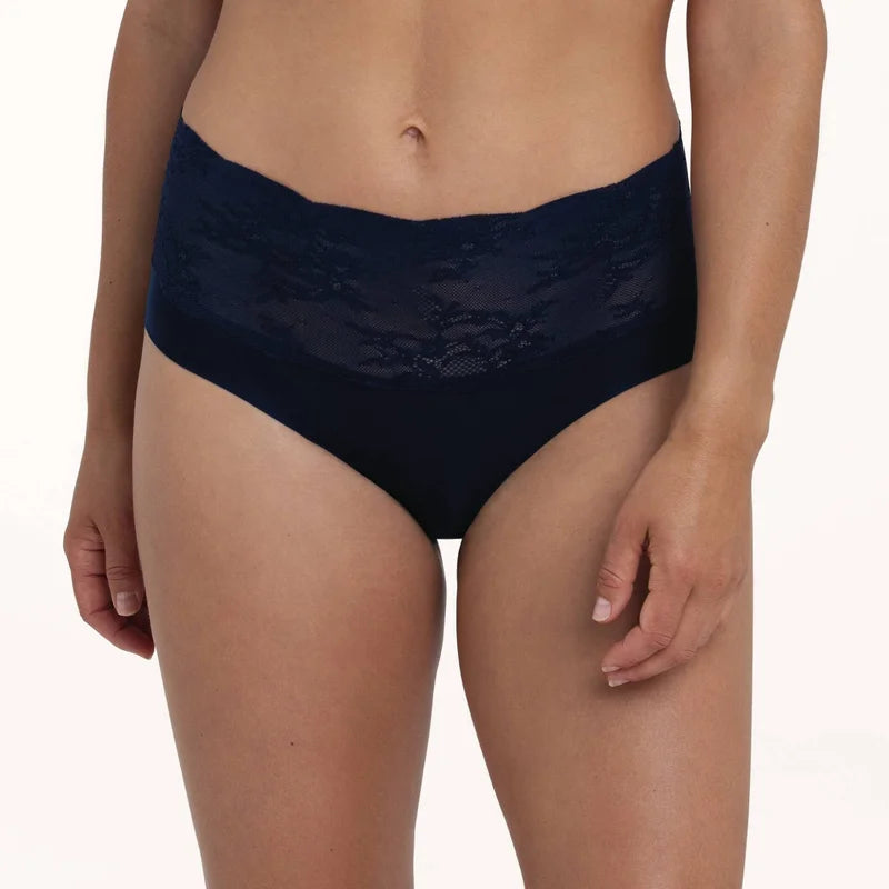 Anita - Essential Lace High Waist Brief Maritime blue