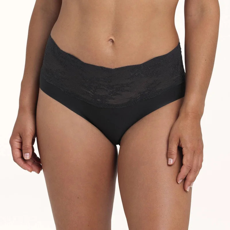 Anita - Essential Lace High Waist Brief Anthracite