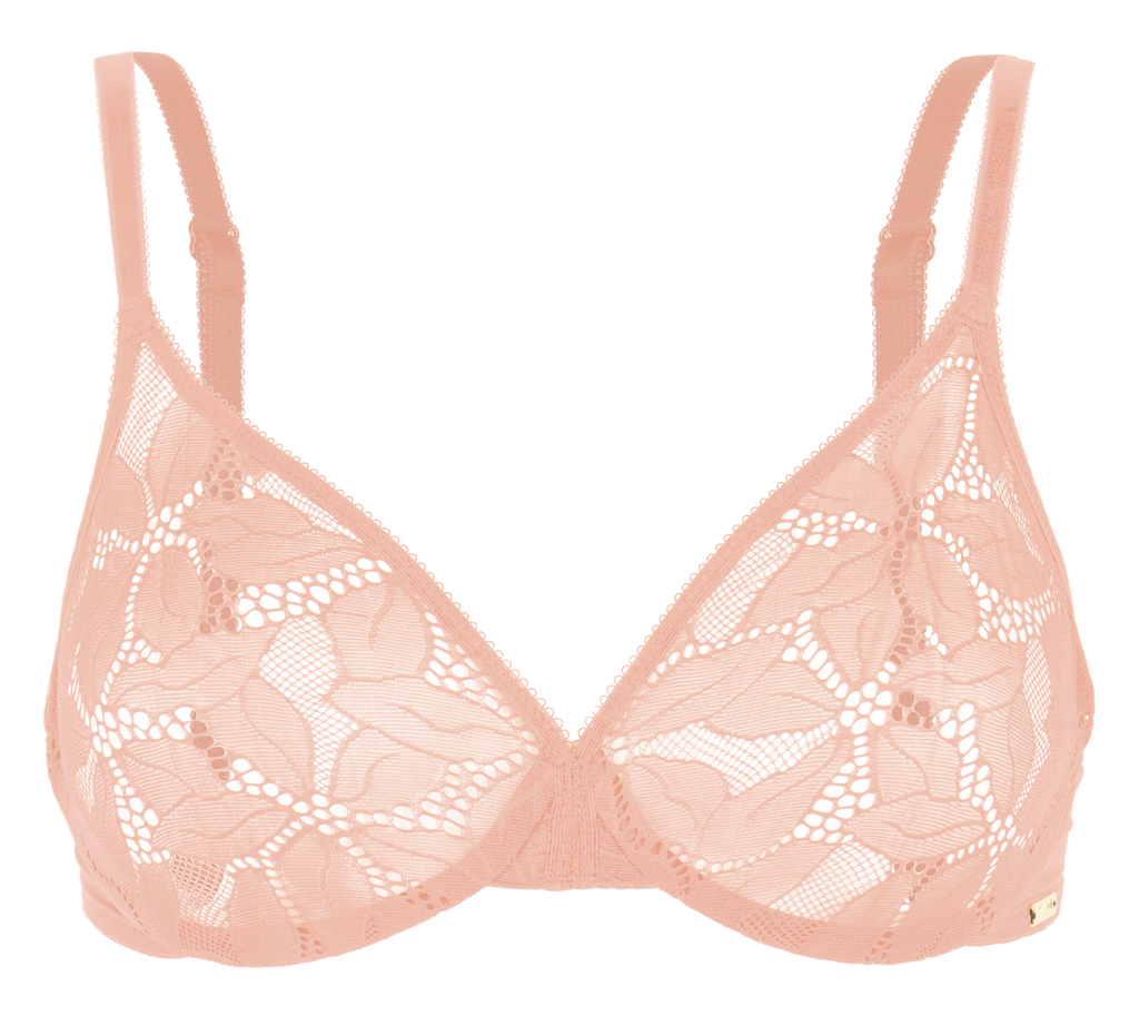 Gossard Womens Glossies Underwire Sheer Moulded Bra Nude 28FF