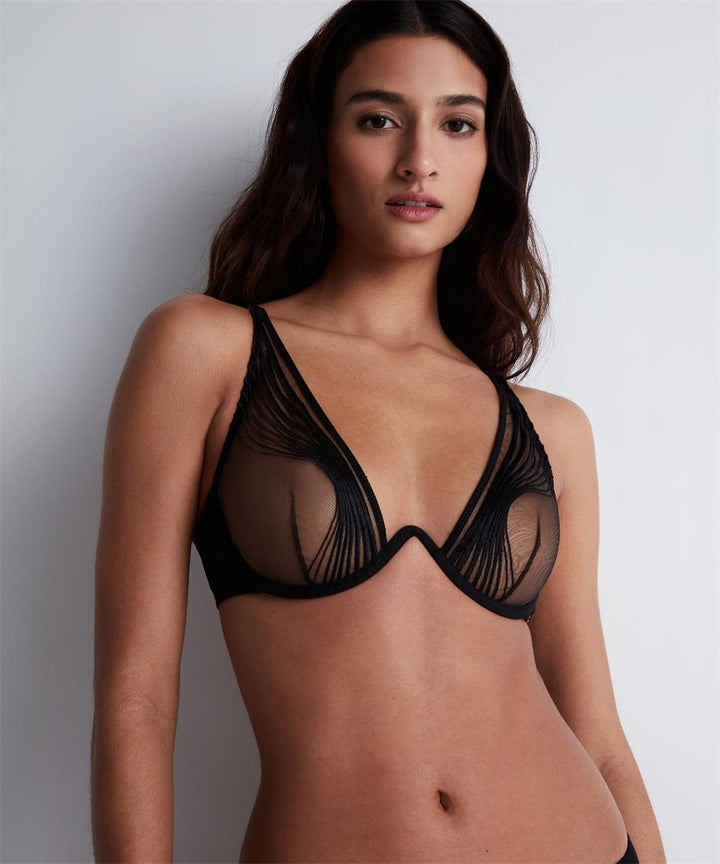 Aubade - Sumptuous Waves Sexy Triangle Bra Smoky Attraction