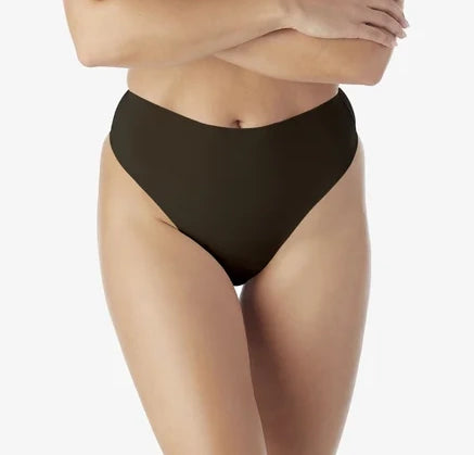 Naomi & Nicole Shapewear - Unbelievable Comfort Light Shaping 2-Pack Thong Black & Warm Beige