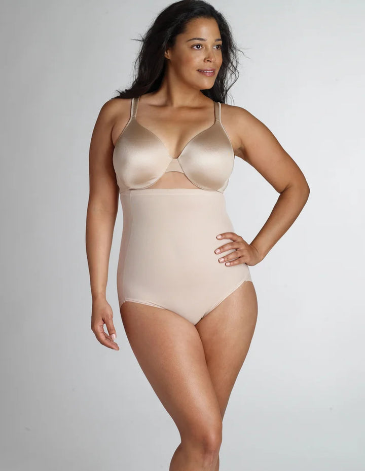 Naomi & Nicole Shapewear - Unbelievable Comfort Hi Waist Brief Warm Beige