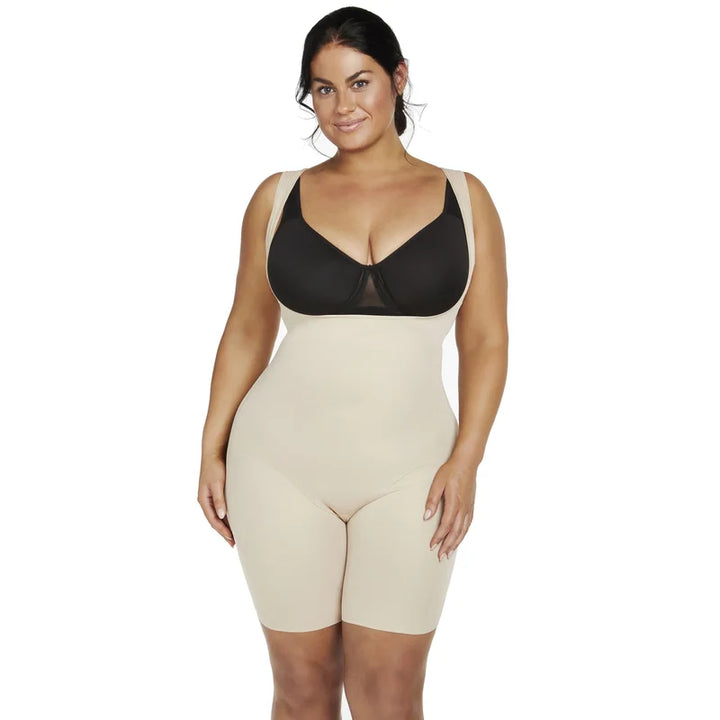 Naomi & Nicole Shapewear - Unbelievable Comfort Torsette Thigh Slimmer Warm Beige