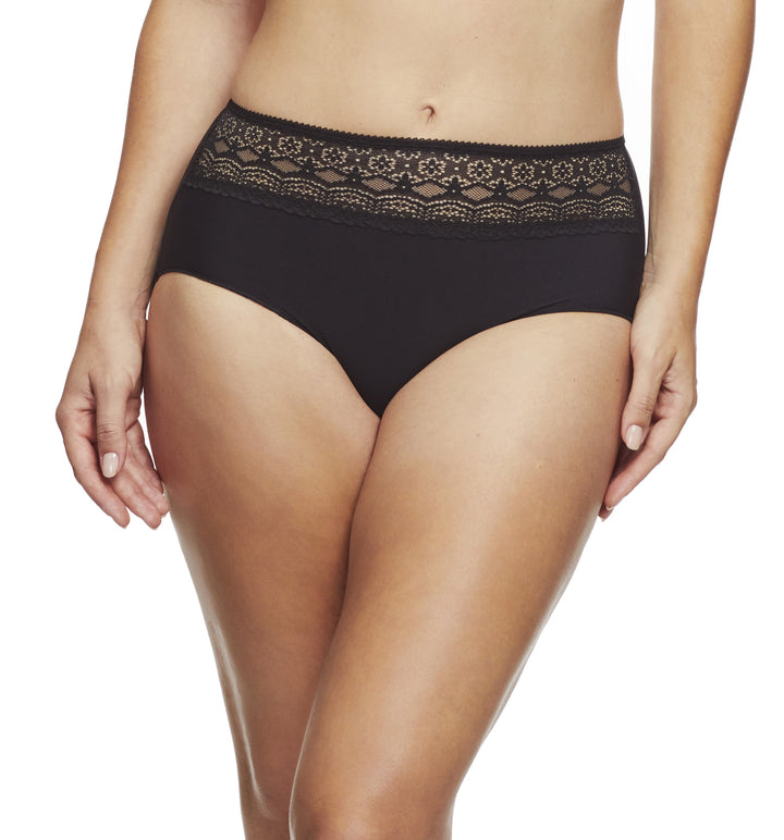 Naomi & Nicole Shapewear - Lace Brief Black