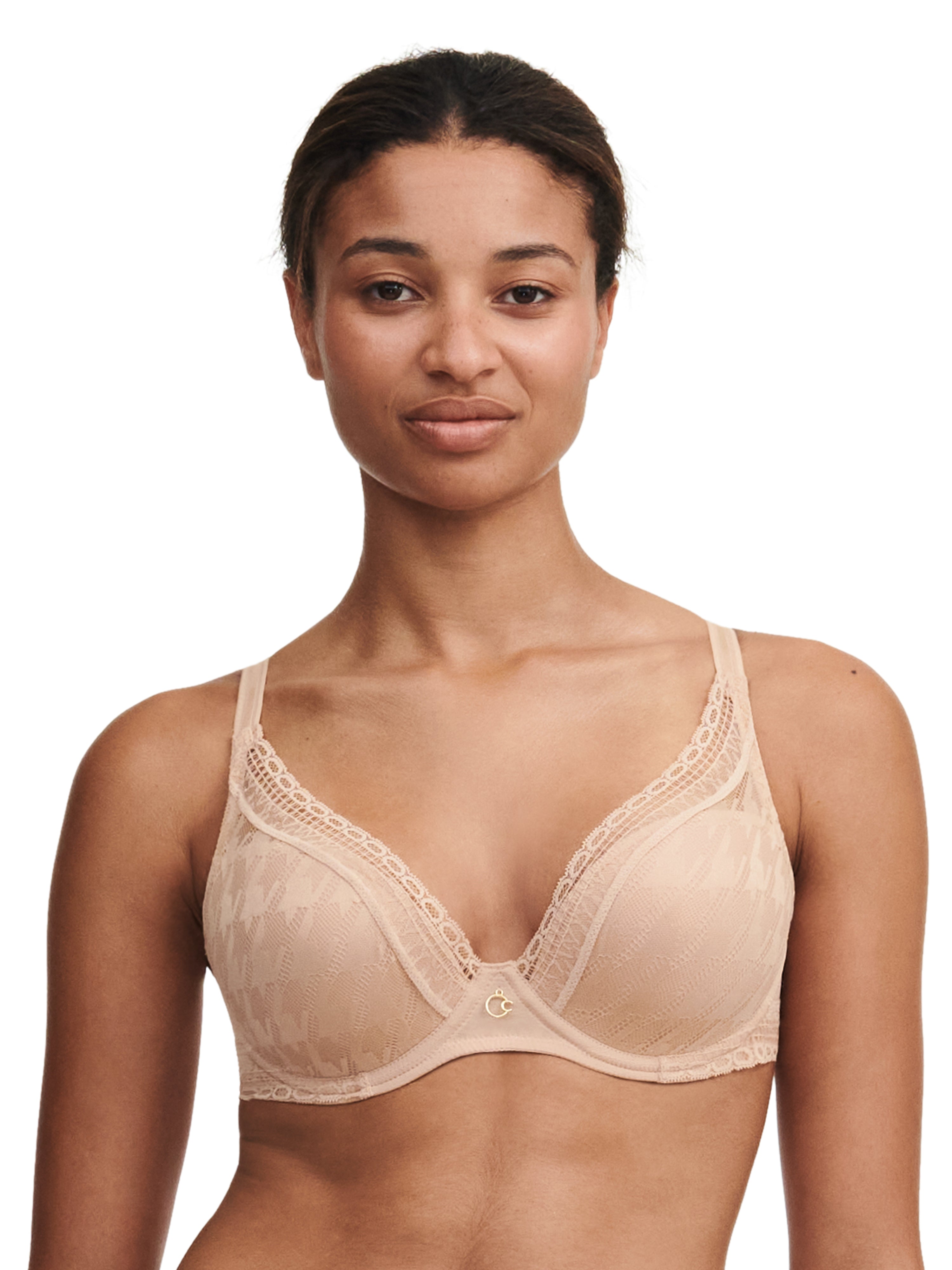 Chantelle Impression Plunge T Shirt Bra Clay Nude