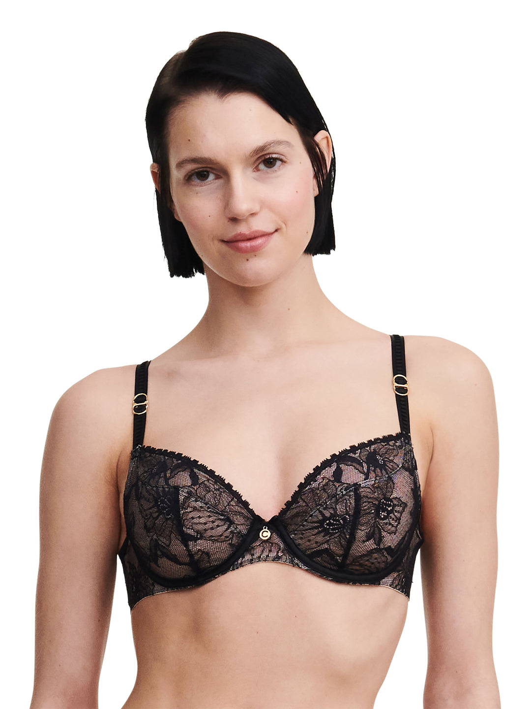 Chantelle Orchids Push Up Bra in English Rose: 36C