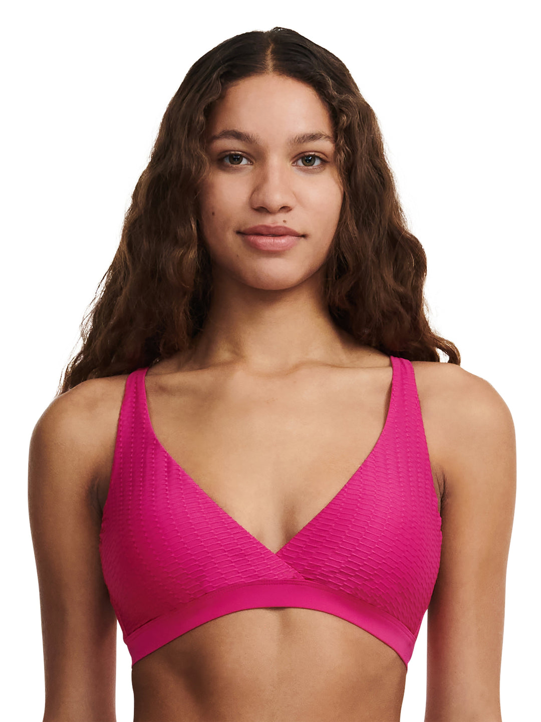 Femilet Swimwear - Bonaire Wirefree Plunge T-Shirt Bikini Fushia Plunge Bikini Femilet Swimwear 