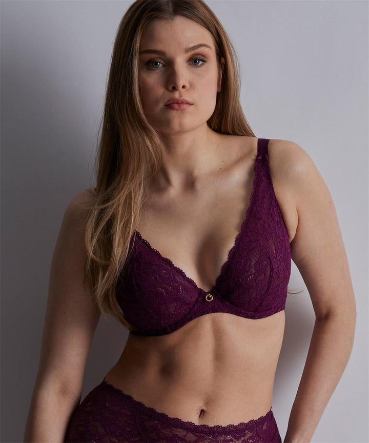 Aubade - Rosessence Triangle Plunge Bra Berry