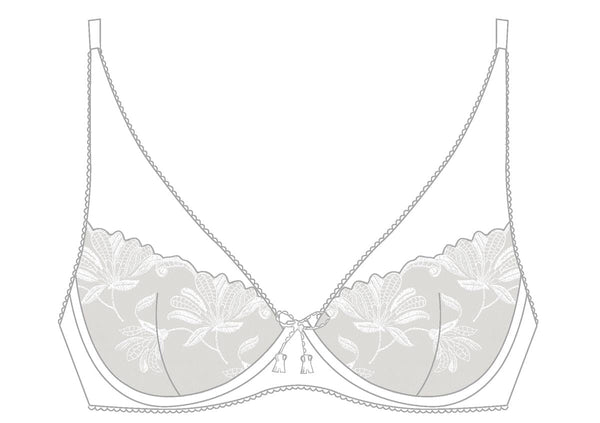 Aubade - Lovessence Underwired Triangle Bra Blanc| Ouh La La