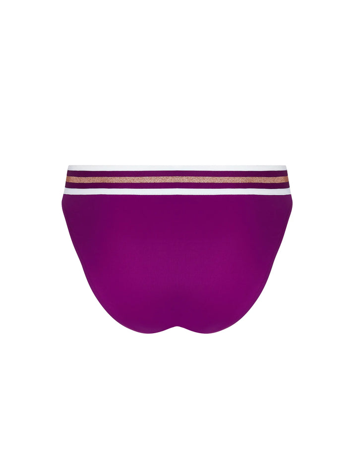 Lise Charmel Swimwear - Energie Nautique Bikini Wide Side bottom Cassis Gold