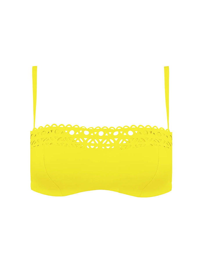 Lise Charmel Swimwear - Ajourage Couture Padded Strapless Ajourage Jaune