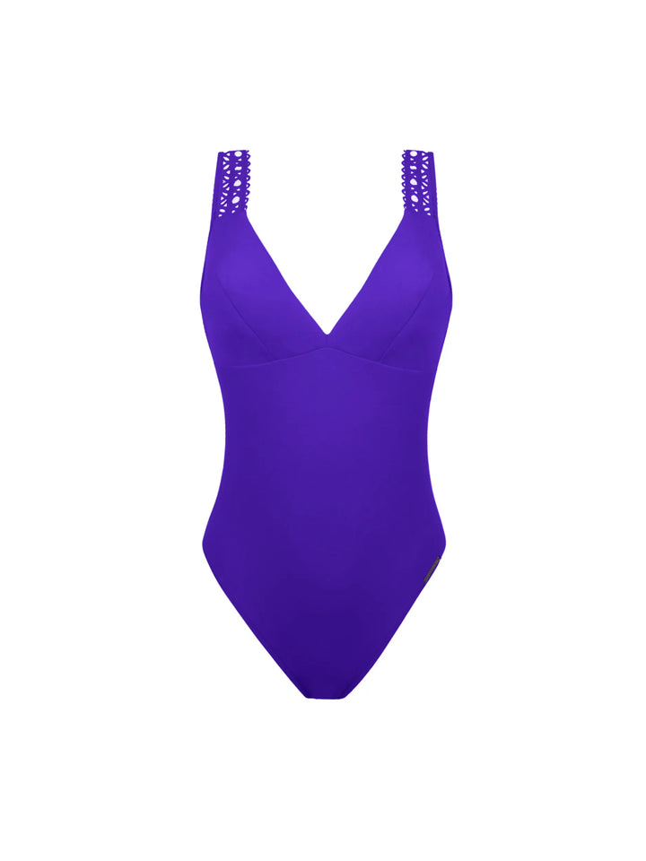 Lise Charmel Swimwear - Ajourage Couture Non Wire Plunge Swimsuit Iris Couture