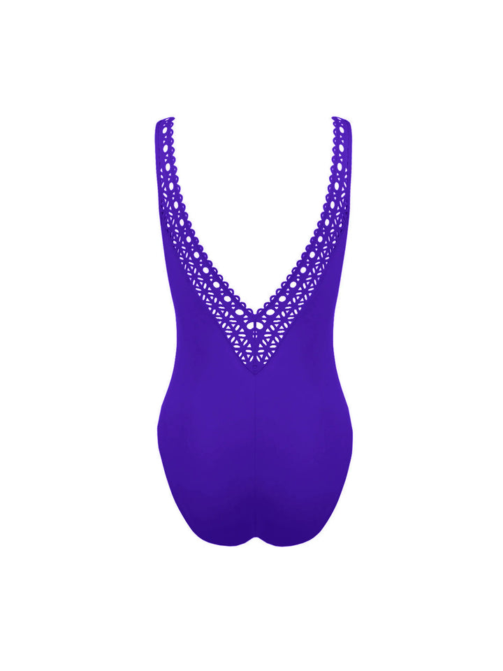 Lise Charmel Swimwear - Ajourage Couture Non Wire Plunge Swimsuit Iris Couture