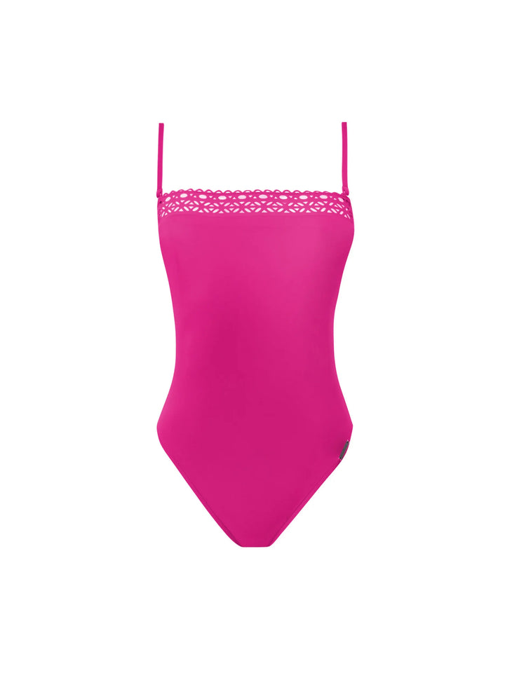 Lise Charmel Swimwear - Ajourage Couture Soft Cup Strapless Swimsuit Ajourage Fuchsia