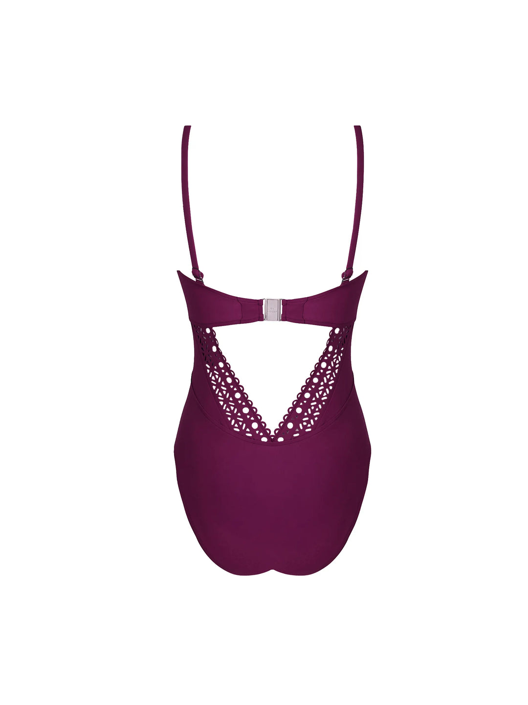 Lise Charmel Swimwear - Ajourage Couture Soft Cup Strapless Swimsuit Ajourage Prune