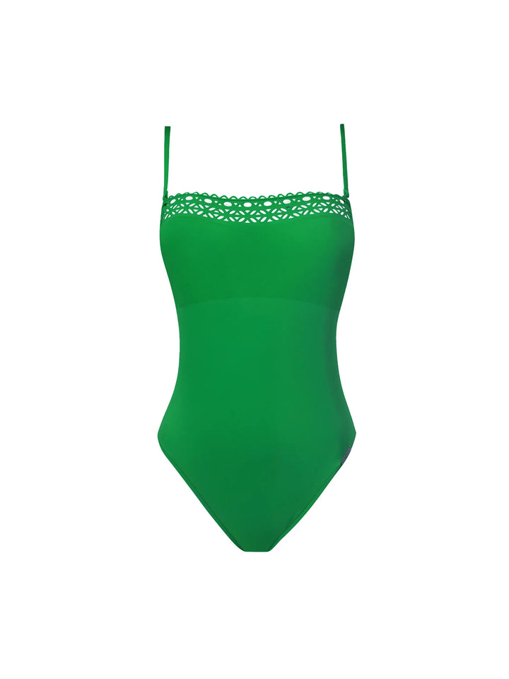 Lise Charmel Swimwear - Ajourage Couture Soft Cup Strapless Swimsuit Ajourage Vert