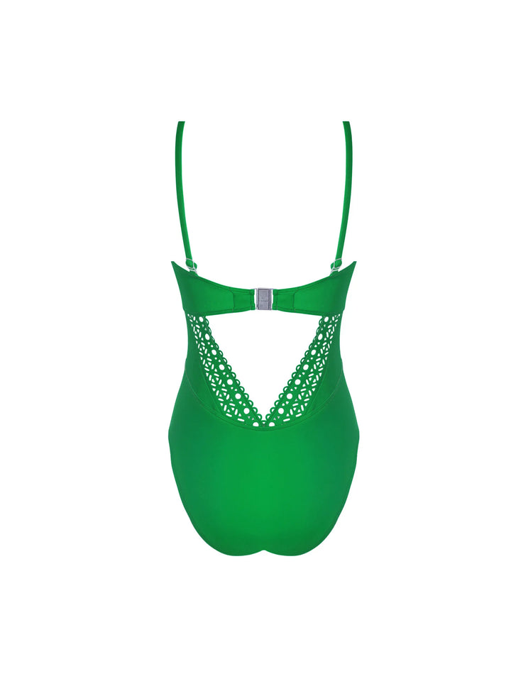 Lise Charmel Swimwear - Ajourage Couture Soft Cup Strapless Swimsuit Ajourage Vert