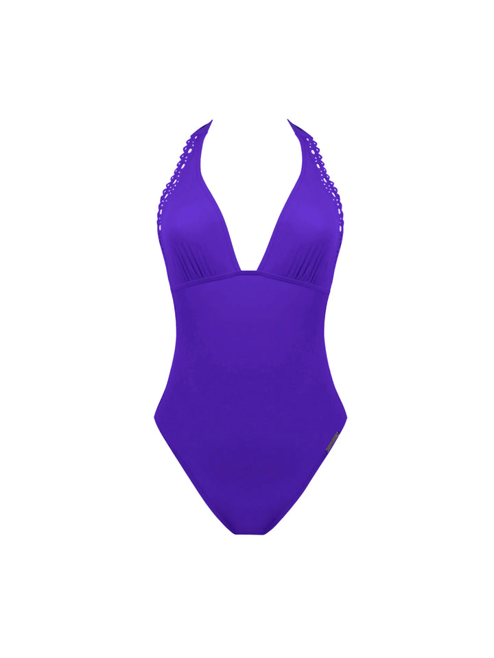 Lise Charmel Swimwear - Ajourage Couture Plunging Back Swimsuit Iris Couture