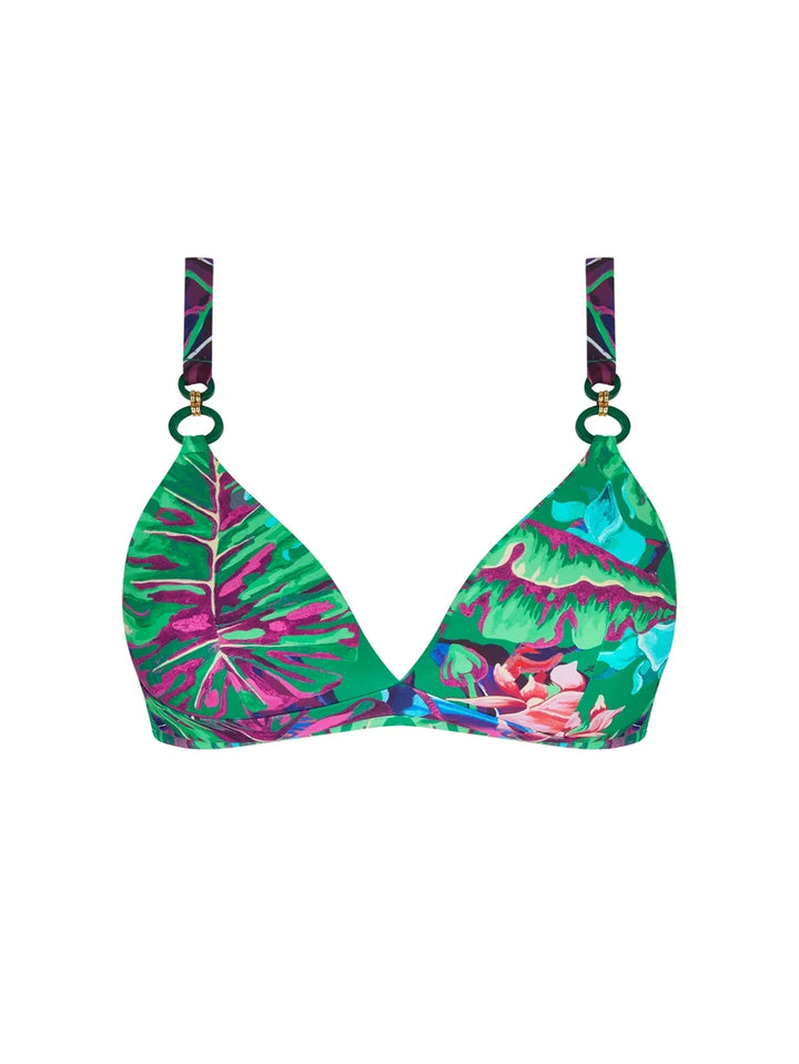 Lise Charmel Swimwear - Paradis Sauvage Wireless Padded Triangle Bra Vert Sauvage