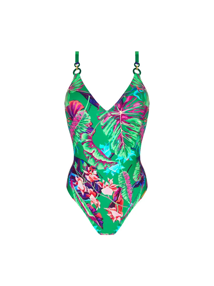 Lise Charmel Swimwear - Paradis Sauvage Wireless Swimsuit Vert Sauvage