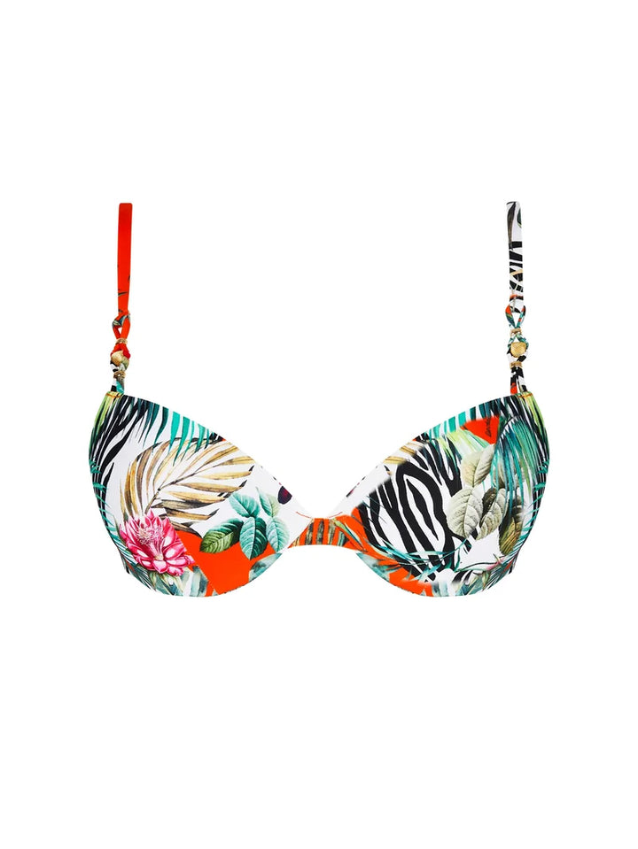 Lise Charmel Swimwear - Echappee Libre Padded Plunge Bikini Top Echappee Tropic