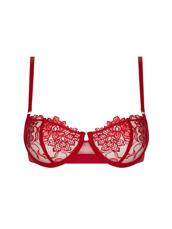 Lise Charmel - Adorable En Sexy Vertical Seam Half Cup Bra Rouge Effusion