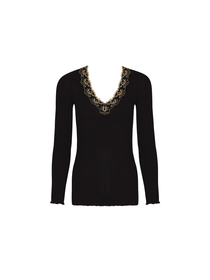 Lise Charmel - Eblouissante Icone Long Sleeved Top Or Nuit