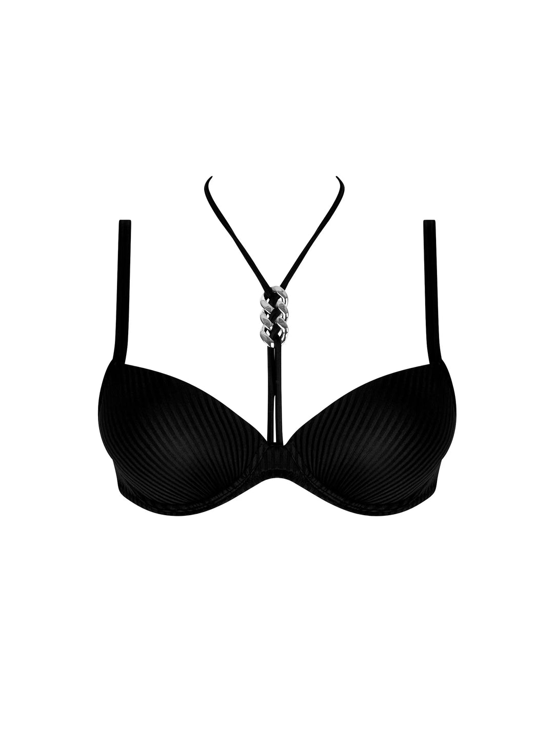 Antigel Swimwear - La Stricto Chic Padded Bikini Top Noir