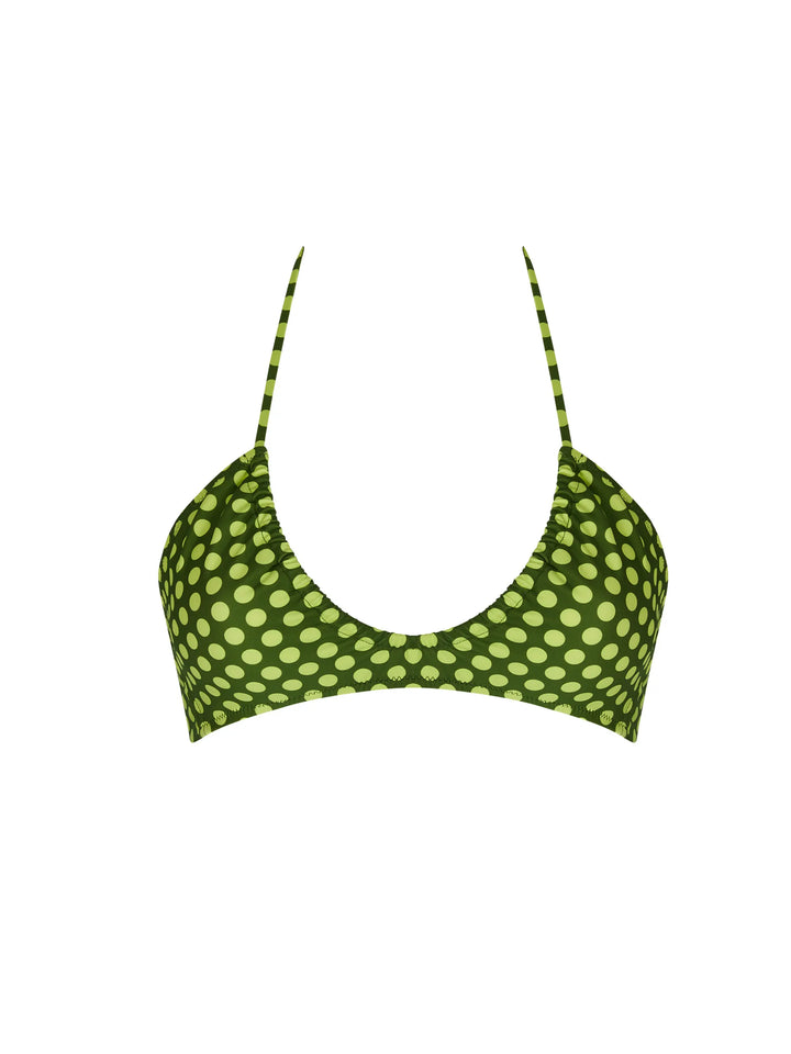 Antigel Swimwear by Lise Charmel - La Petillante Soft Bandeau Bikini Top Bulles Green