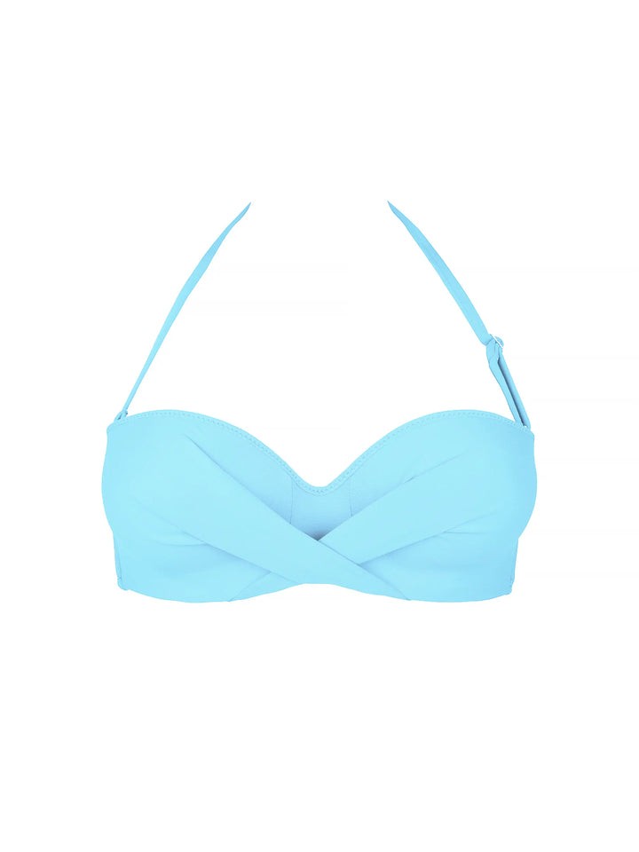 Antigel Swimwear - La Chiquissima Padded Strapless Bandeau Bikini Turquoise Chic