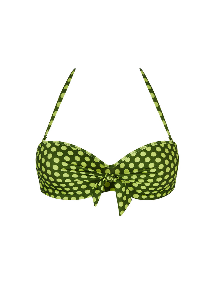 Antigel Swimwear by Lise Charmel - La Petillante Strapless Bandeau Bikini Bulles Green