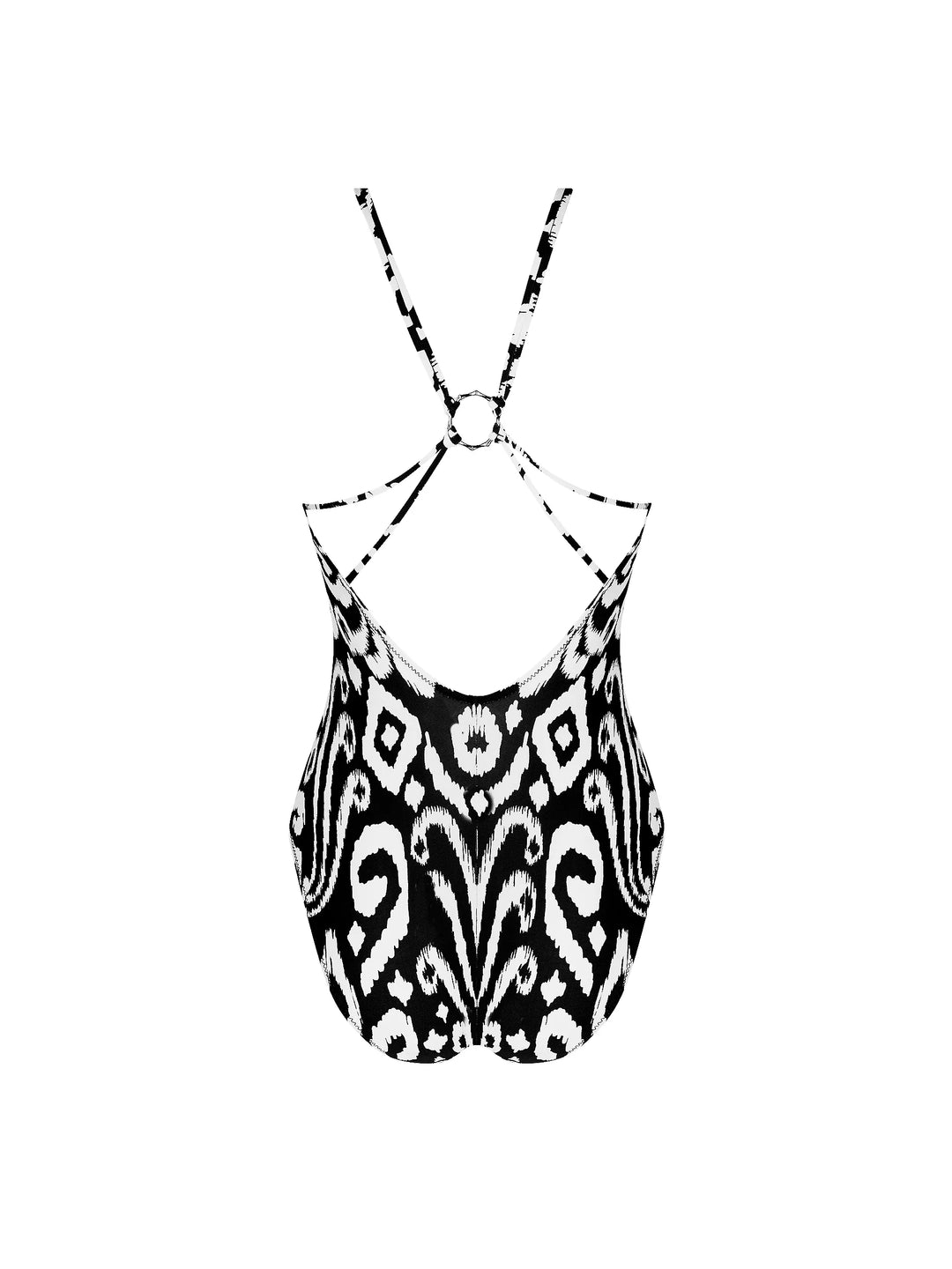 Antigel Swimwear - La Balinaise Unwired Swimsuit Ikat Blanc Noir