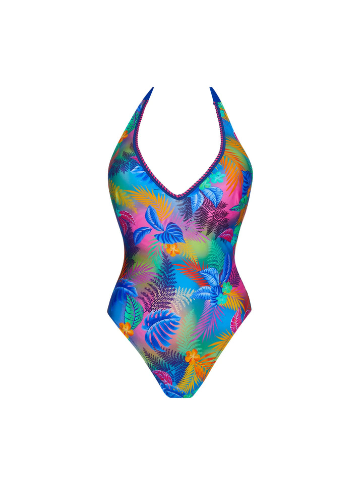 Antigel Swimwear By Lise Charmel - L'Avatar Des Iles Non-Wire Halter Neck Swimsuit Bleu Avatar