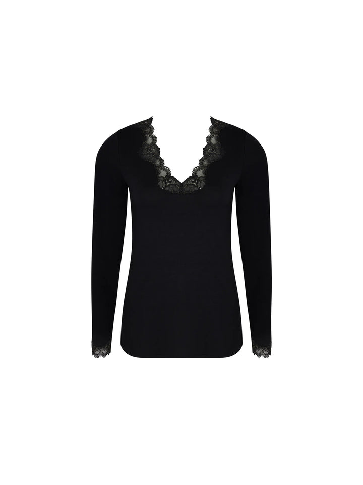 Antigel by Lise Charmel - Daily Paillette Long Sleeved Top Noir Pailette