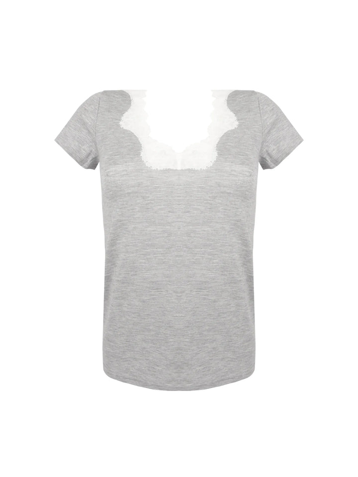 Antigel by Lise Charmel - Simply Perfect Short-Sleeved Top Chiné Gris