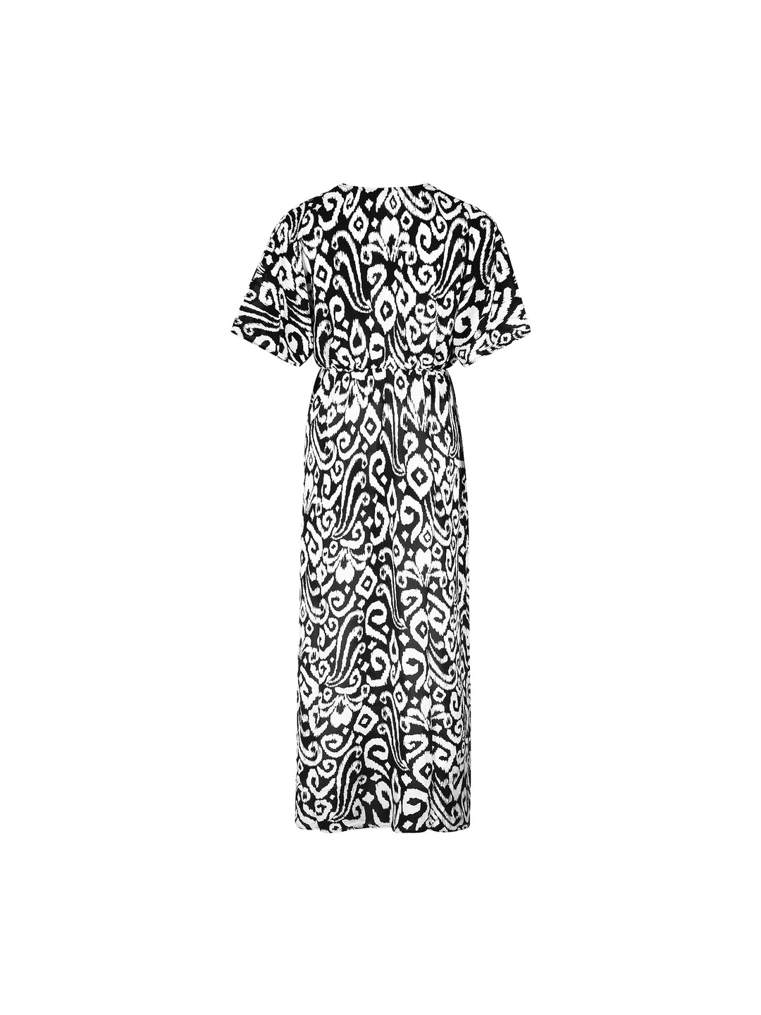 Antigel Swimwear - La Balinaise Maxi Dress Ikat Blanc Noir