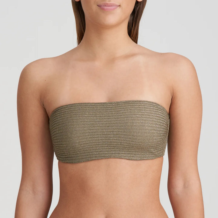 Marie Jo Swimwear - Tinjis Padded Strapless Bikini Top Golden Olive