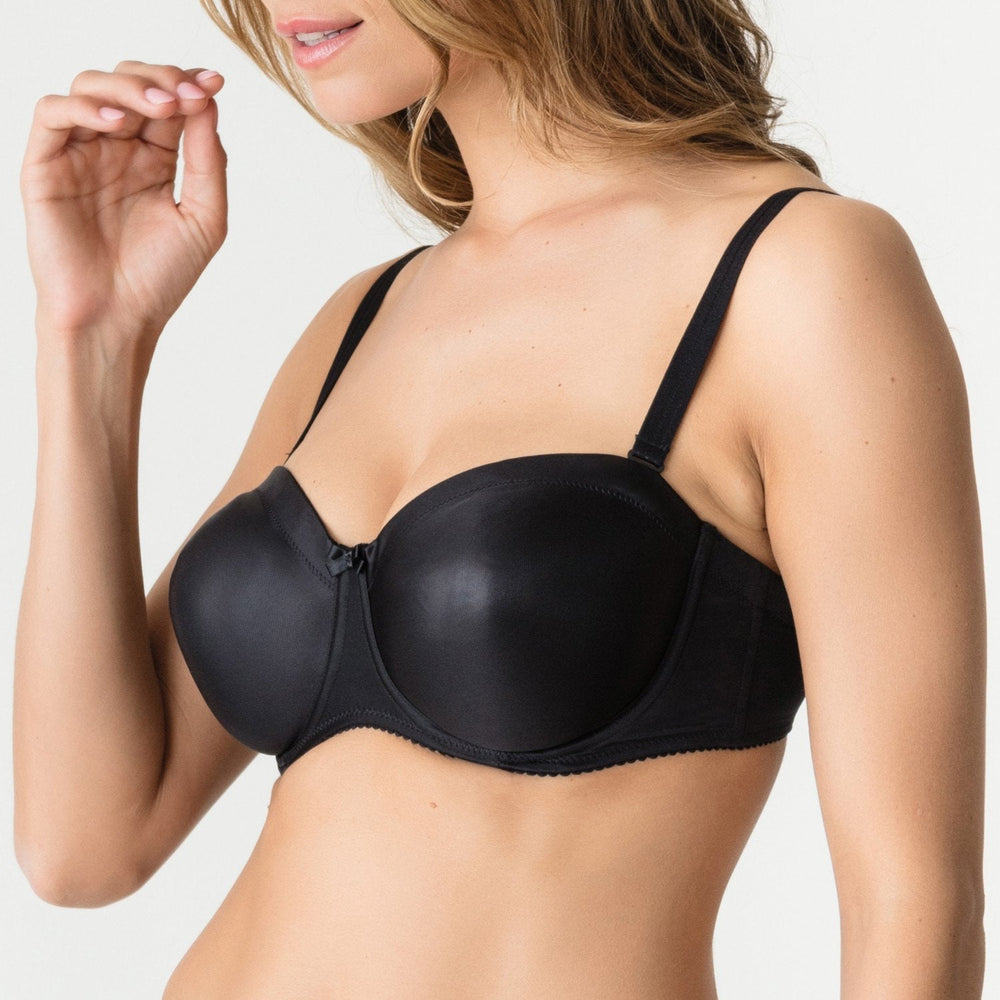 PrimaDonna Satin Strapless Non Padded Black