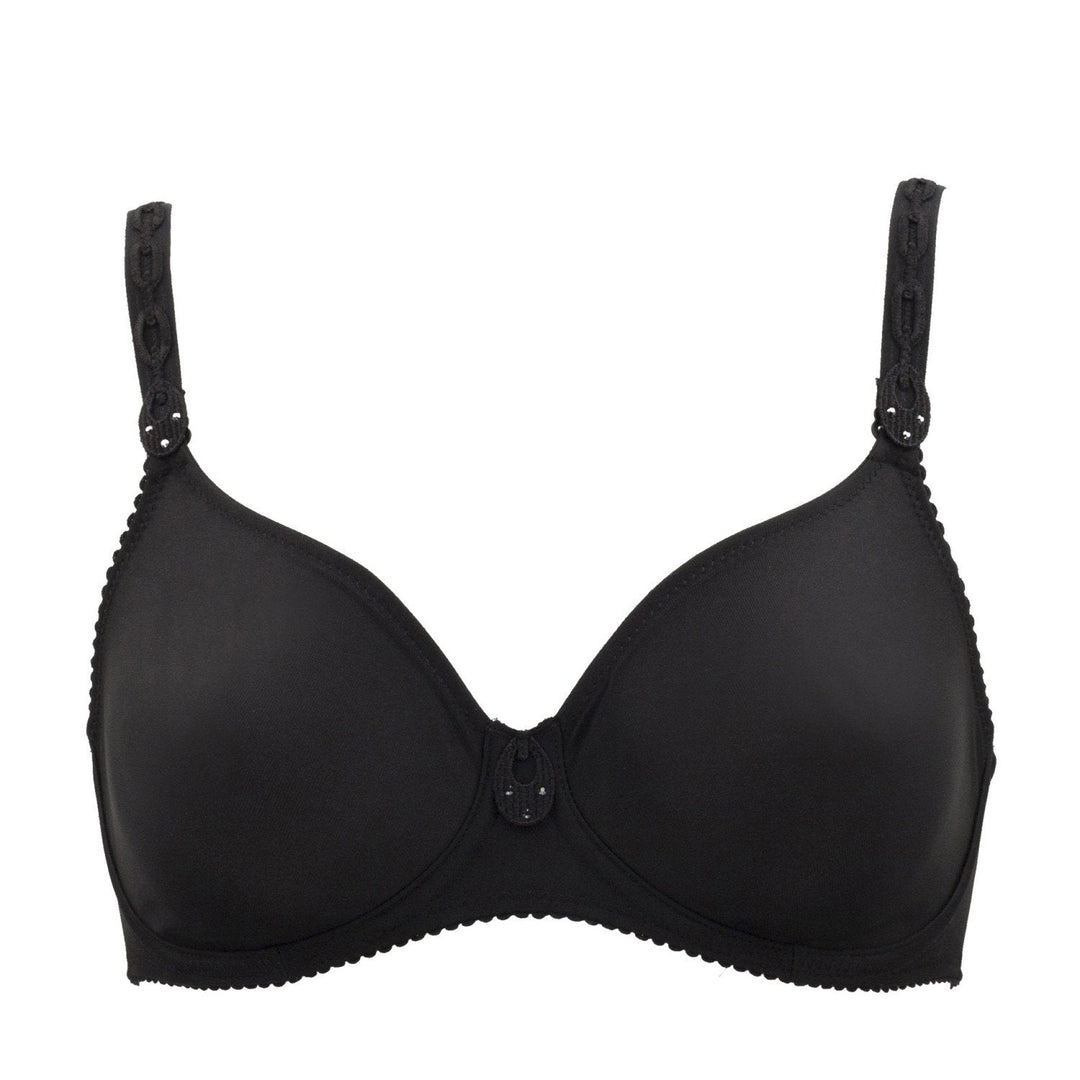 PrimaDonna Satin Seamless Underwired Non Padded Bra Black