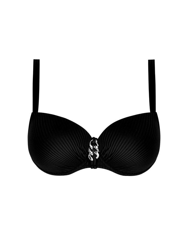 Antigel Swimwear - La Stricto Chic Padded Bikini Top Noir