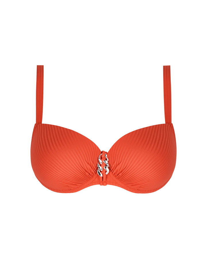 Antigel Swimwear - La Stricto Chic Padded Bikini Top Stricto Orange