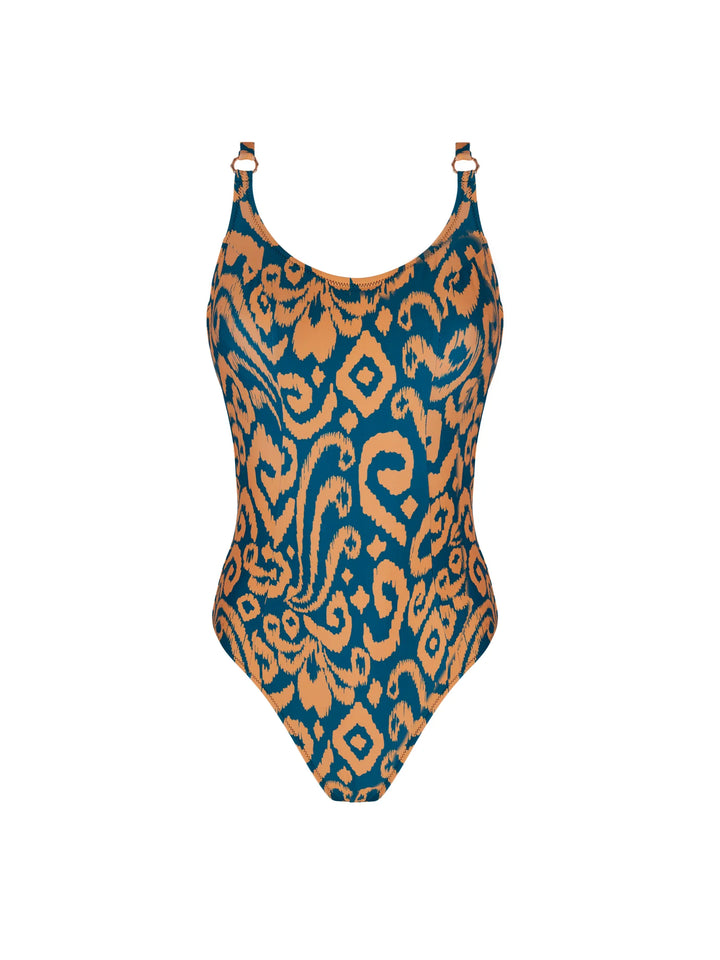 Antigel Swimwear - La Balinaise Full Cup Underwired Swimsuit Ikat Vert Orange