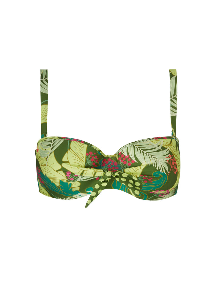 Antigel Swimwear by Lise Charmel - La Venus Nature Strapless Bandeau Bikini Vert Tropic