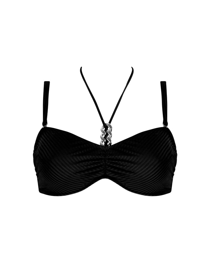 Antigel Swimwear - La Stricto Chic Fuller Cup Strapless Bikini Top Noir