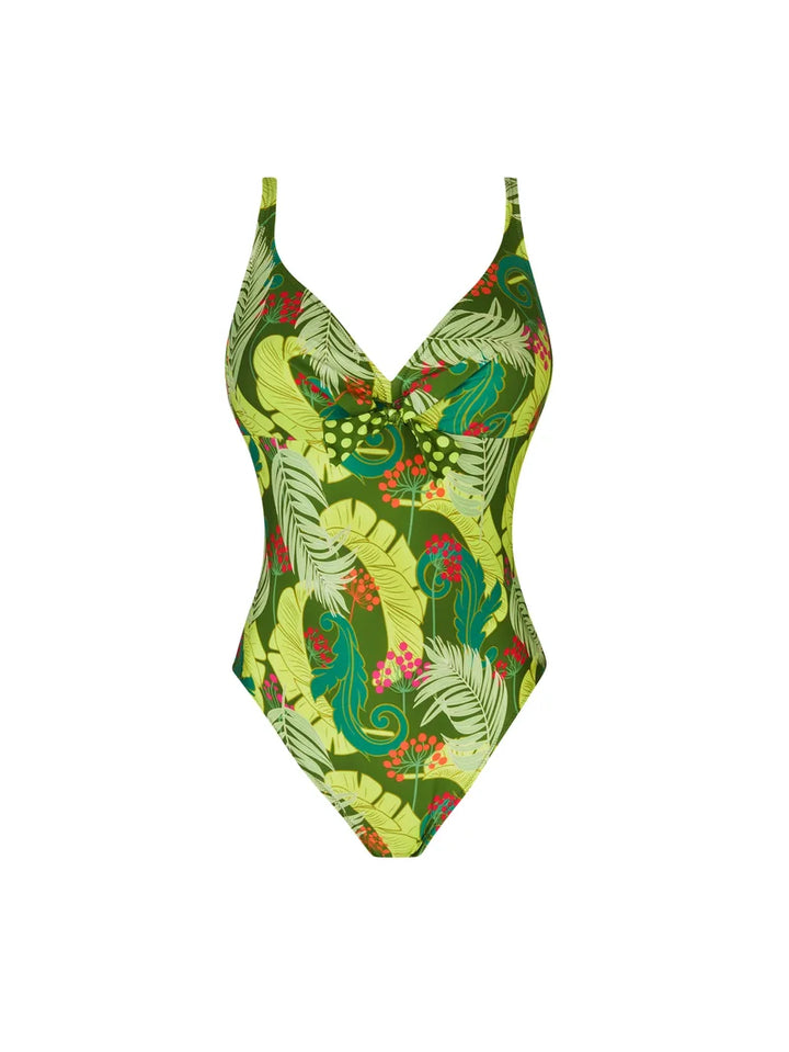 Antigel Swimwear by Lise Charmel - La Venus Nature Non-Wire Swimsuit Vert Tropic