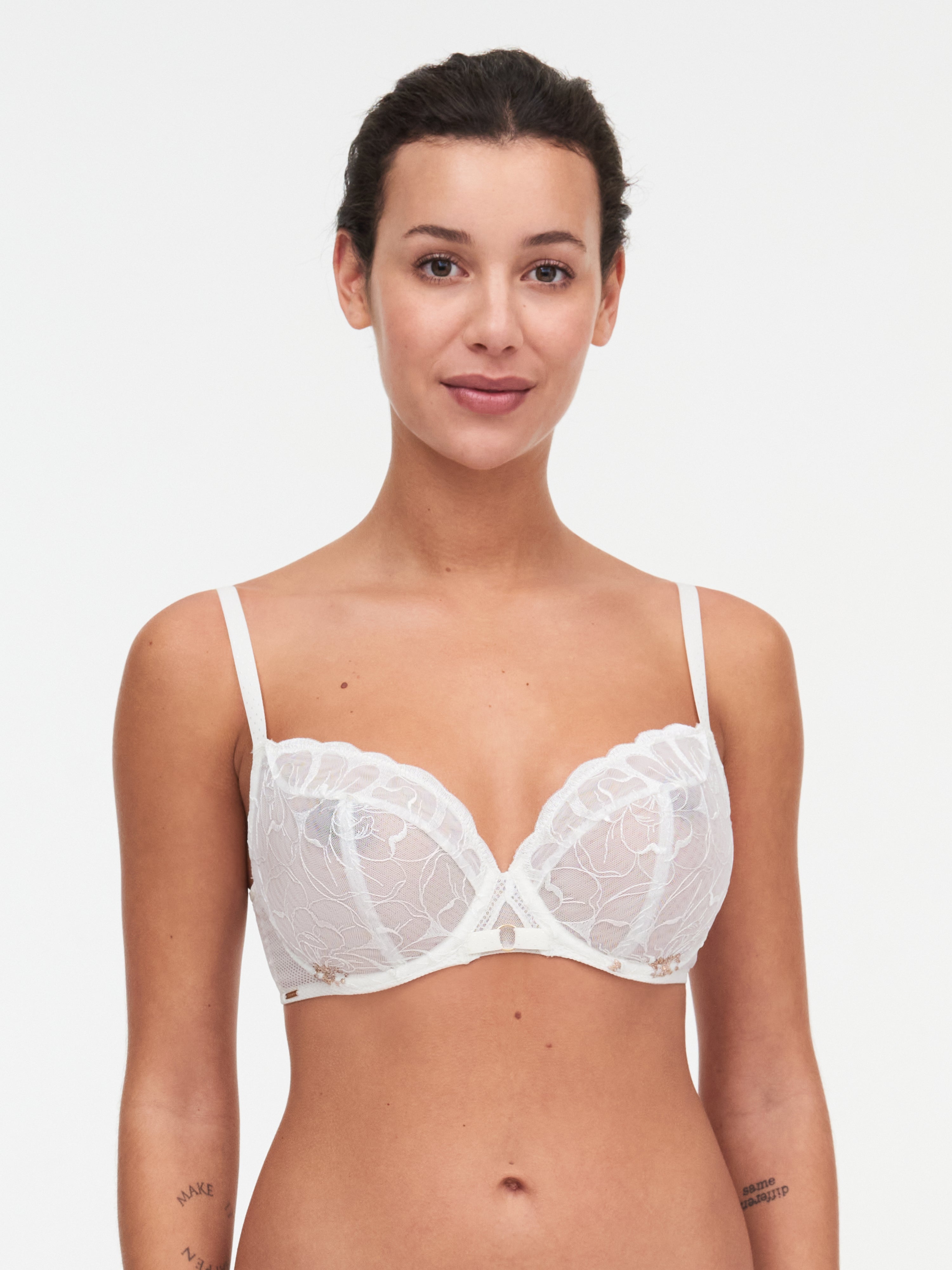 Chantelle Fleurs Covering Underwired Bra Ivory Gold Ouh La La