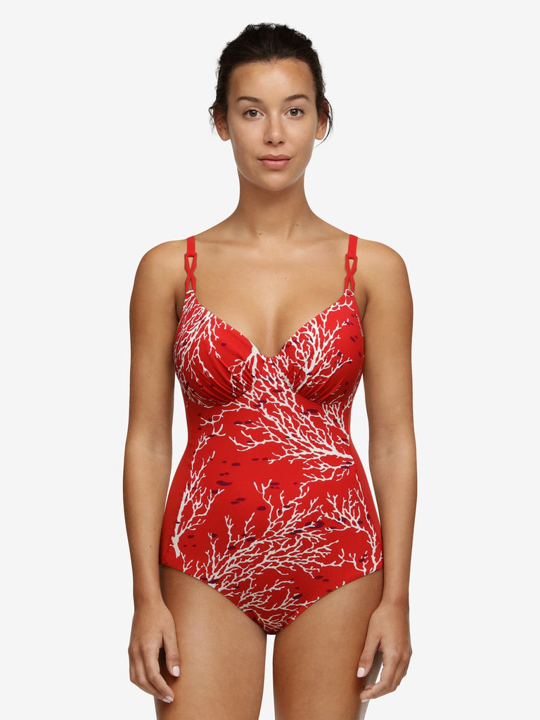 Figleaves Womens Underwired One Piece Bathing Suit, Sunset Red, 36G :  : Clothing, Shoes & Accessories