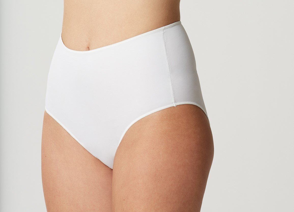 INVISIBLES White seamless high waisted briefs