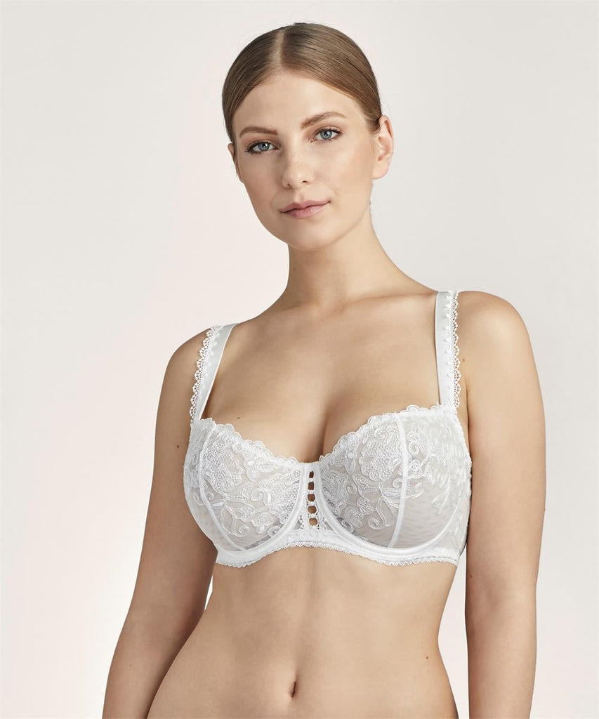 Icollection Plus Rosemary Lace And Mesh Bralette, Waist Cincher