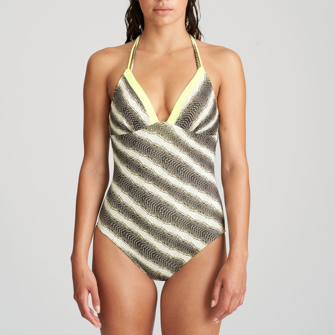 Marie Jo Swim CRETE Inca Gold plunge swimsuit wireless